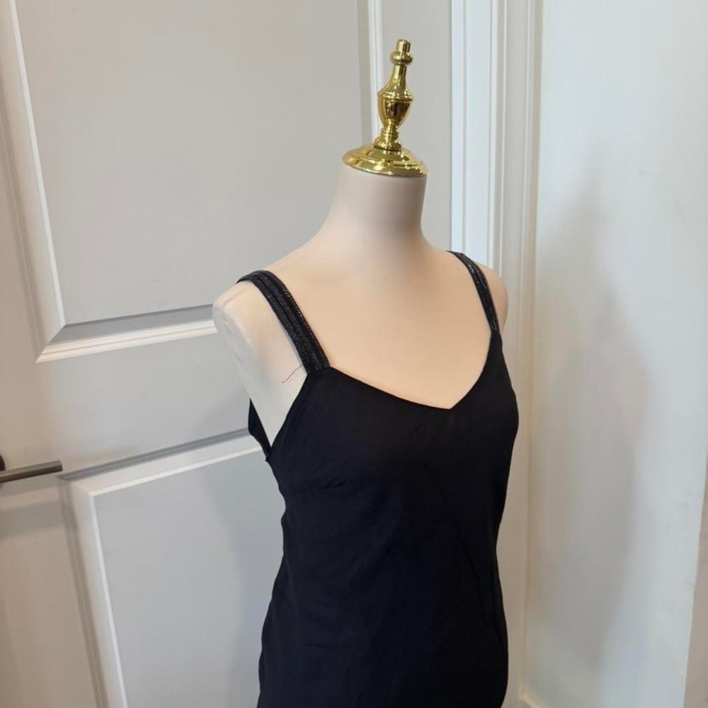 Y2K‎ NWT Mile Gabrielle Navy Midi Dress Sequin Straps Flowy Skirt Size 16 - Picture 4 of 7